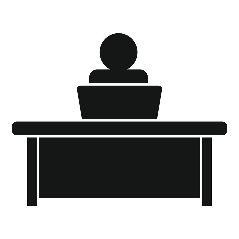 Administrator desktop icon, simple style vector
