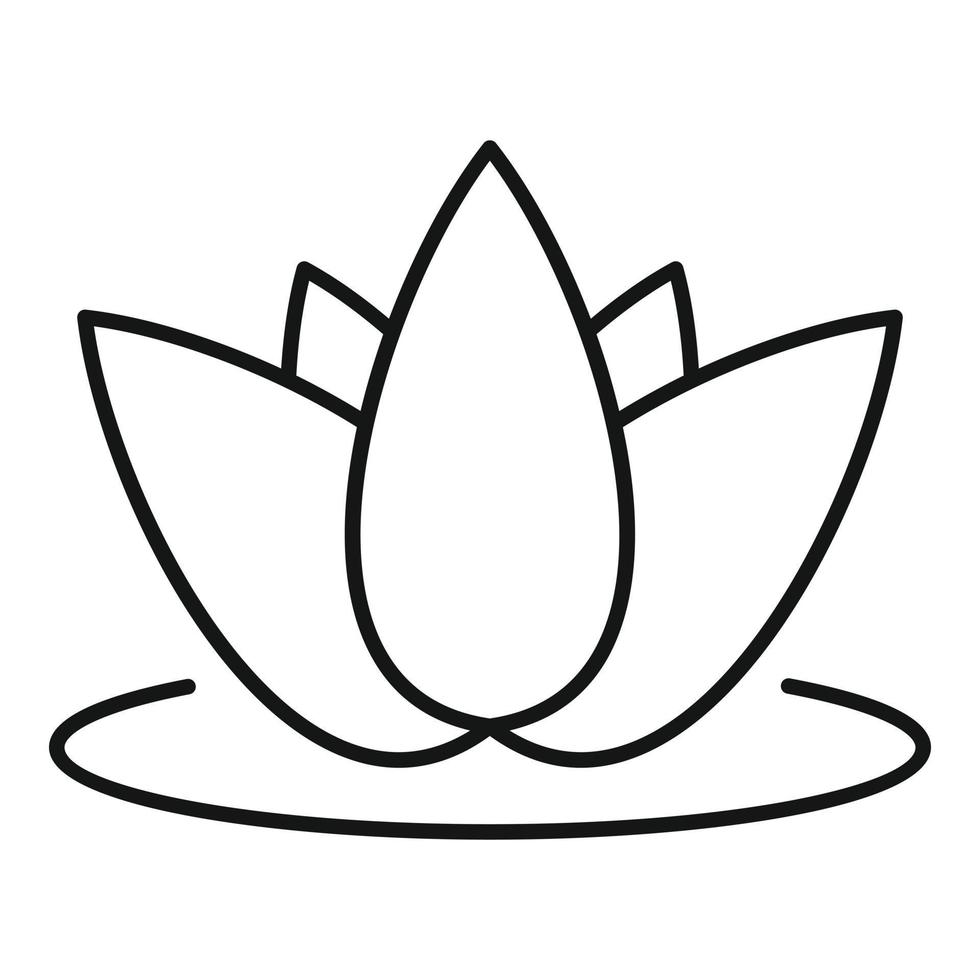 Beauty lotus icon, outline style vector