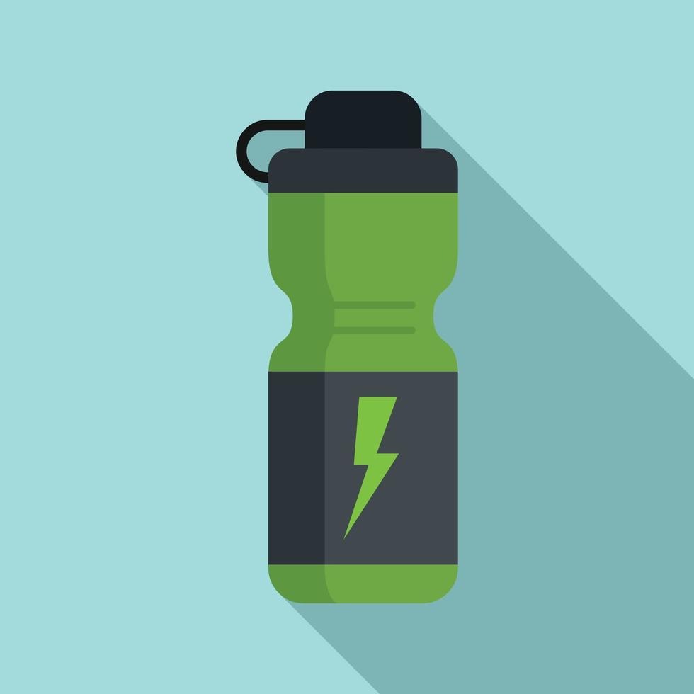 Boost energy drink icon, flat style vector