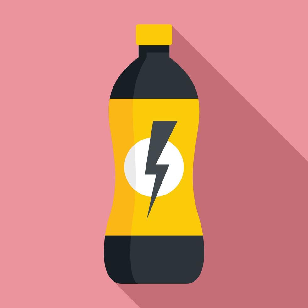 Soda energy drink icon, flat style vector