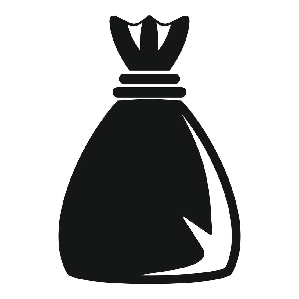 Vintage sack icon, simple style vector