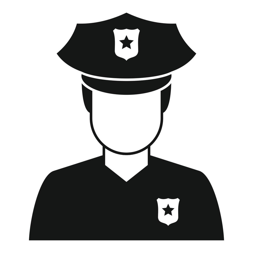 icono de policía, estilo simple vector