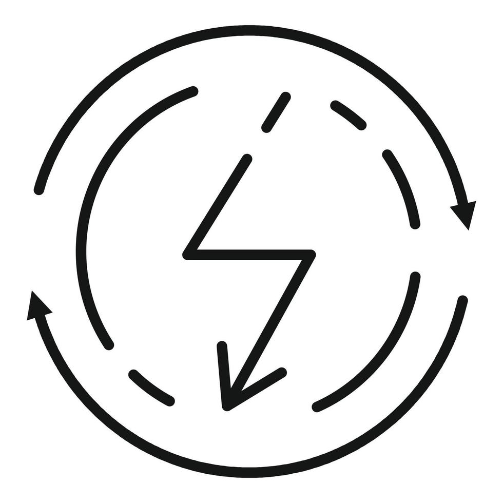 Smart house alternative energy icon, outline style vector