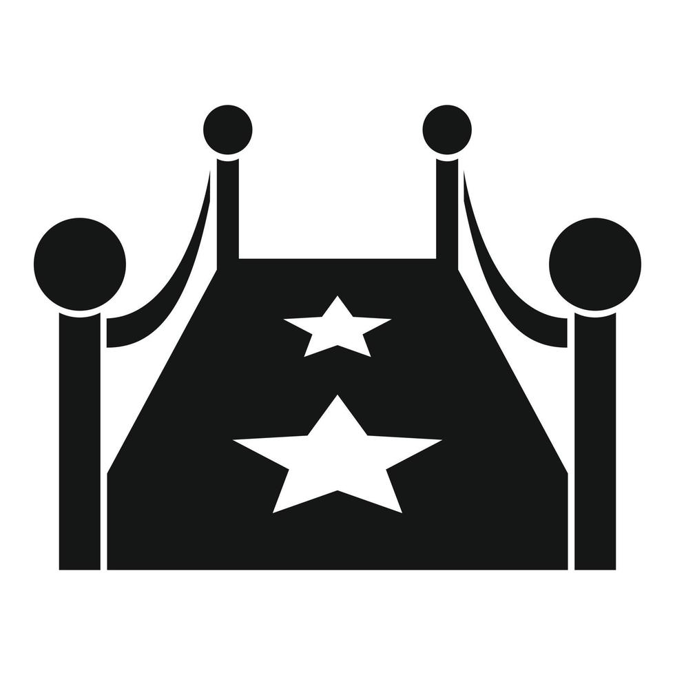 icono de alfombra de celebridades, estilo simple vector