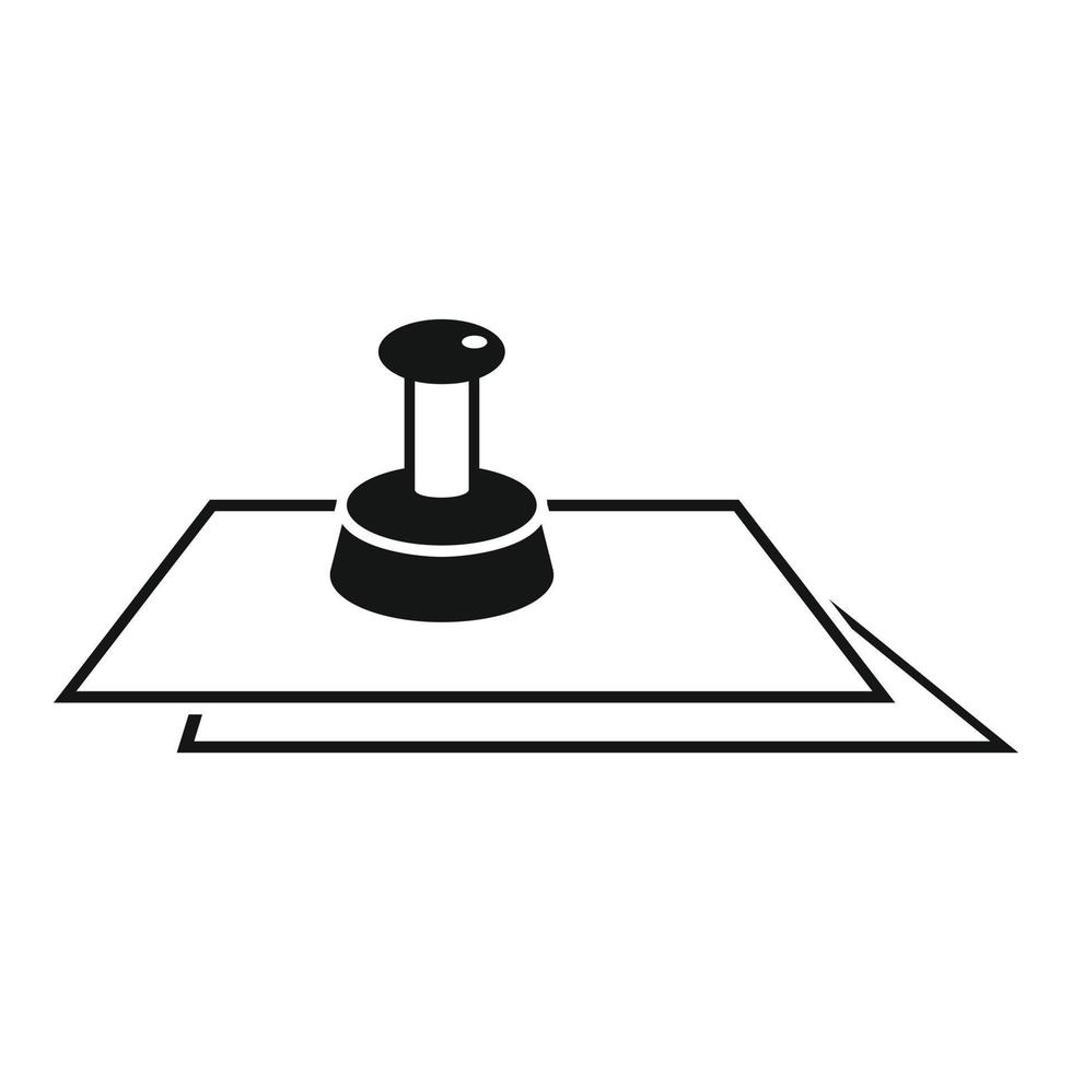 Justice paper stamp icon, simple style vector