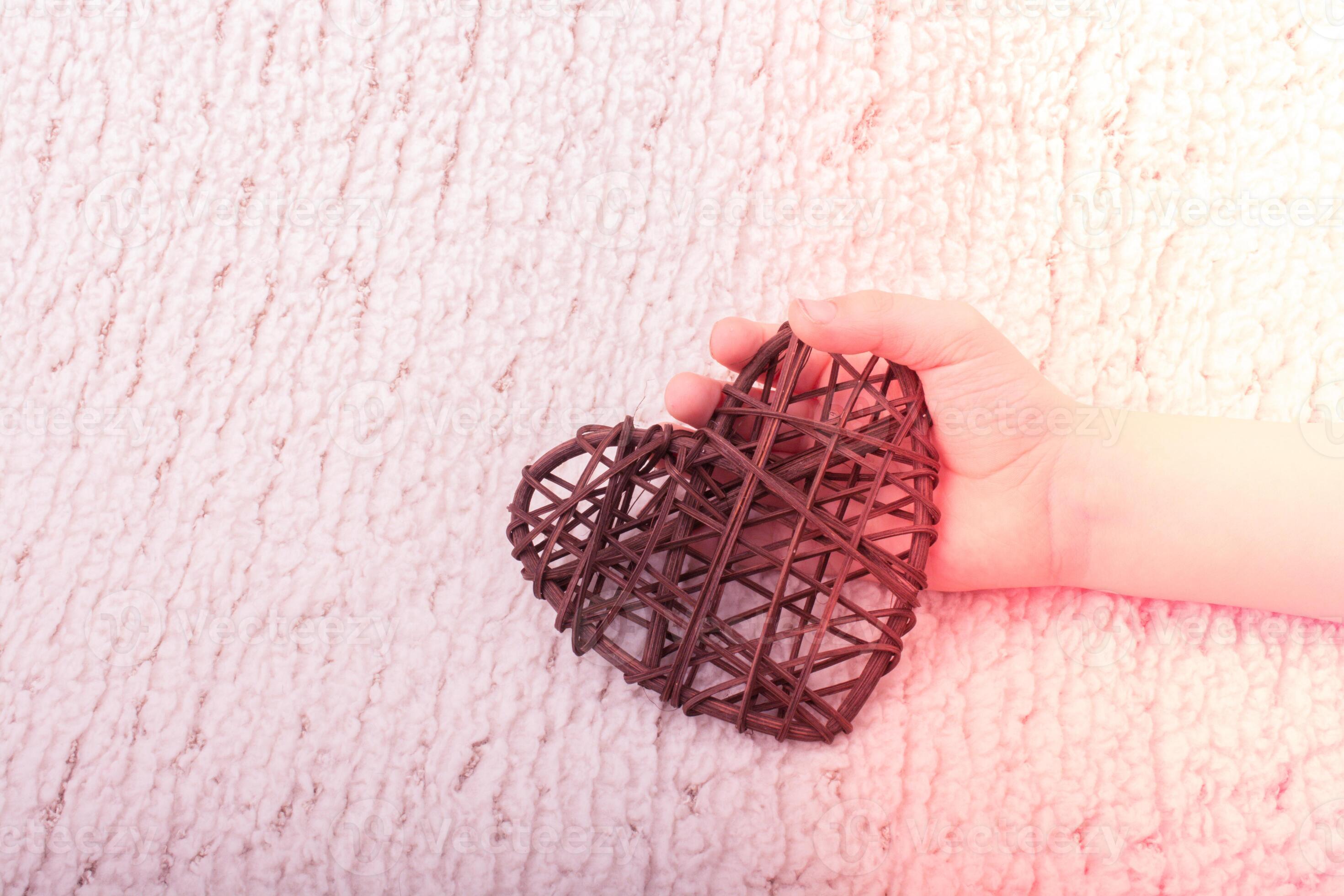 Handmade straw heart or valentines day object 14547323 Stock Photo at