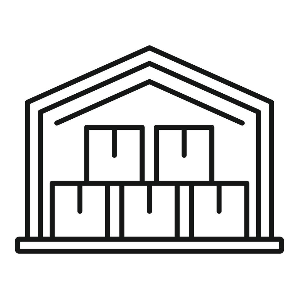 Full warehouse icon, outline style vector