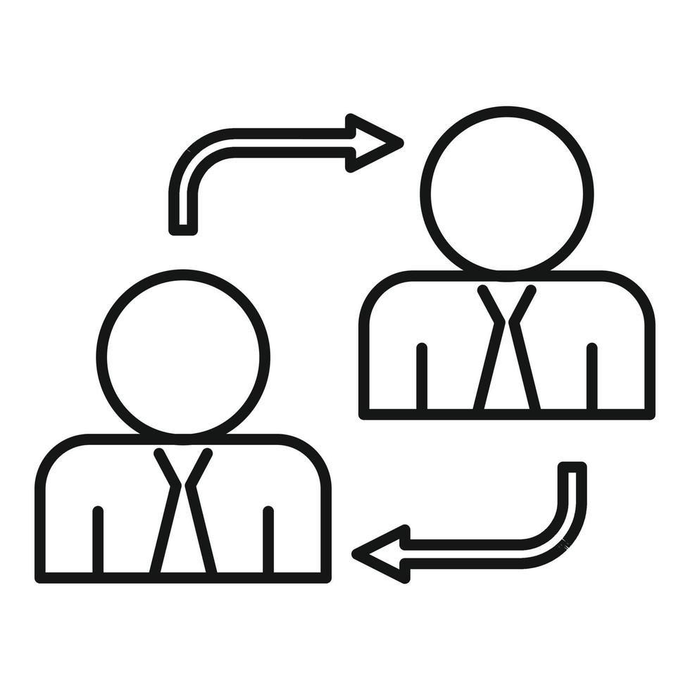 Admin project manager icon, outline style vector