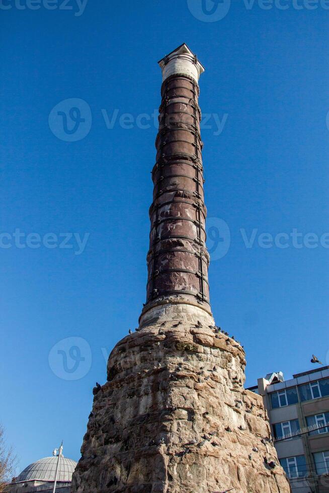 The Column of Constantine is a Roman monumental column 14548760 Stock