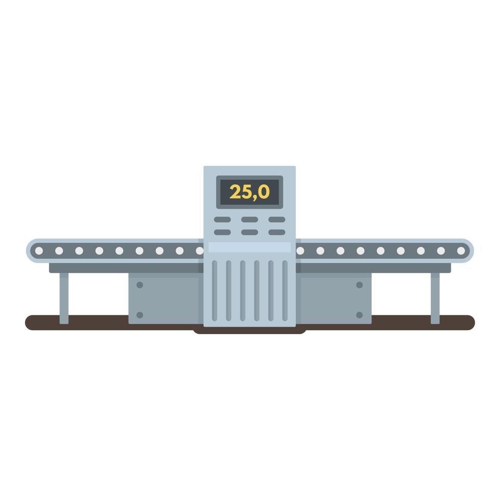 Empty assembly line icon, flat style vector