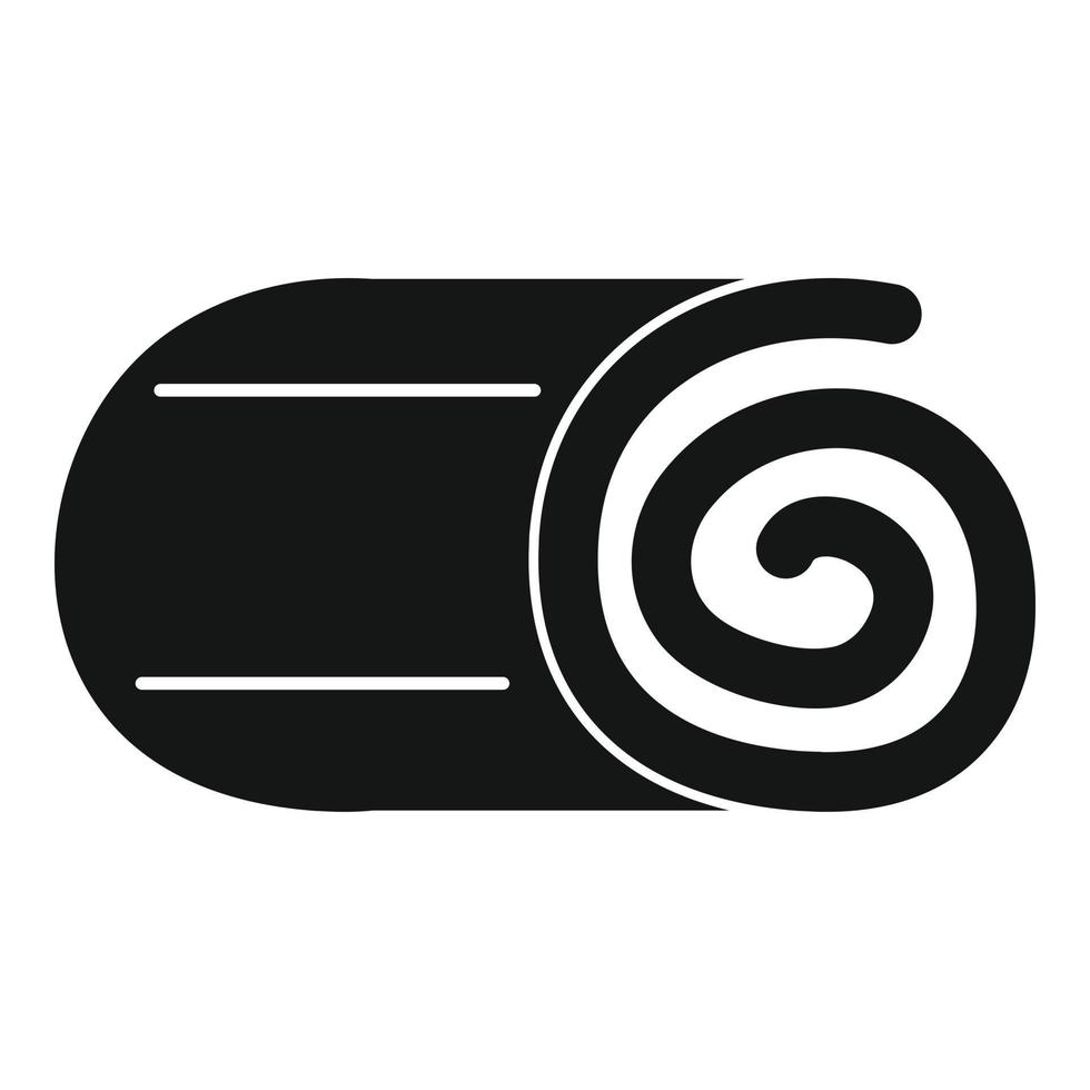 Roll blanket icon, simple style vector