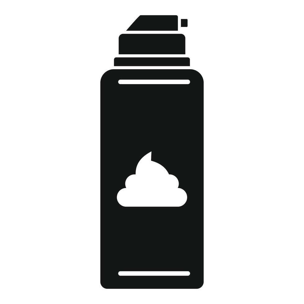 Razor shaving foam icon, simple style vector