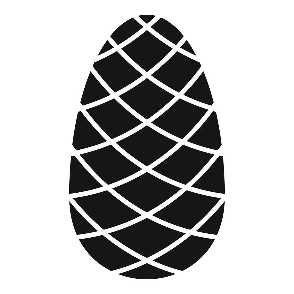 Magic pine cone icon, simple style vector