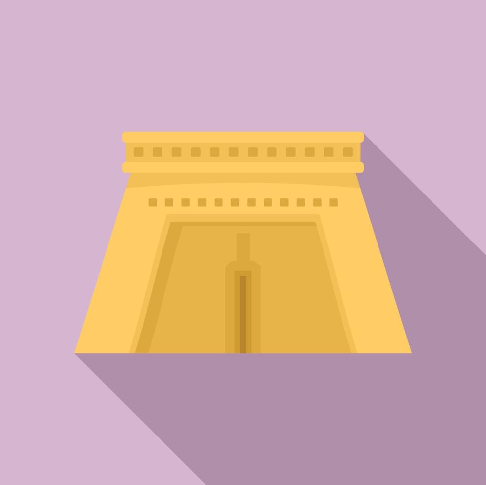 icono del templo de egipto, estilo plano vector