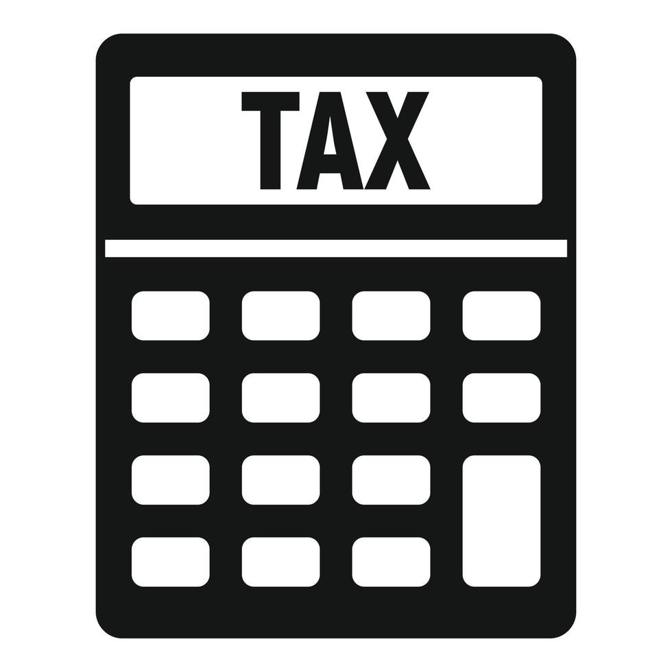 Tax calculator icon, simple style vector