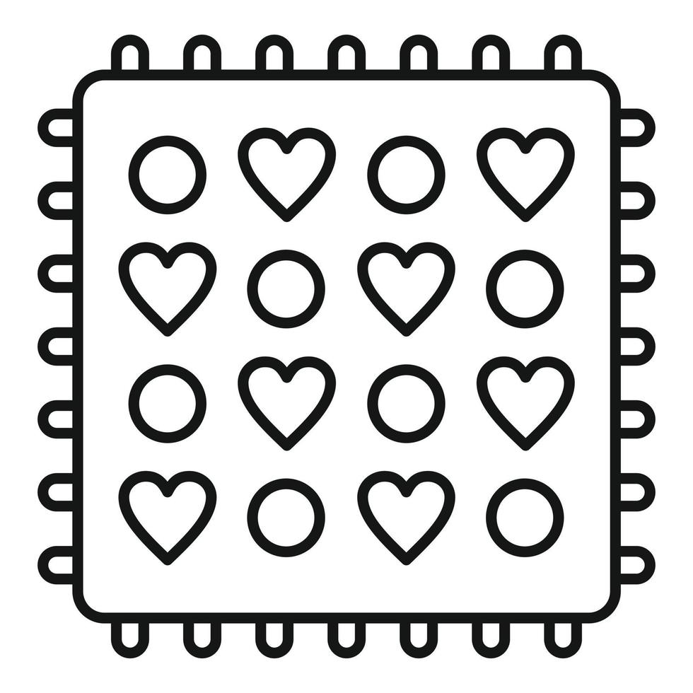 Fabric feature icon, outline style vector