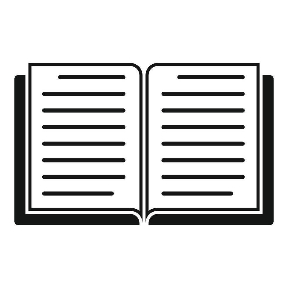 Open justice book icon, simple style vector