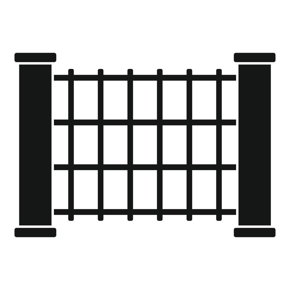 Stone tower fence icon, simple style vector