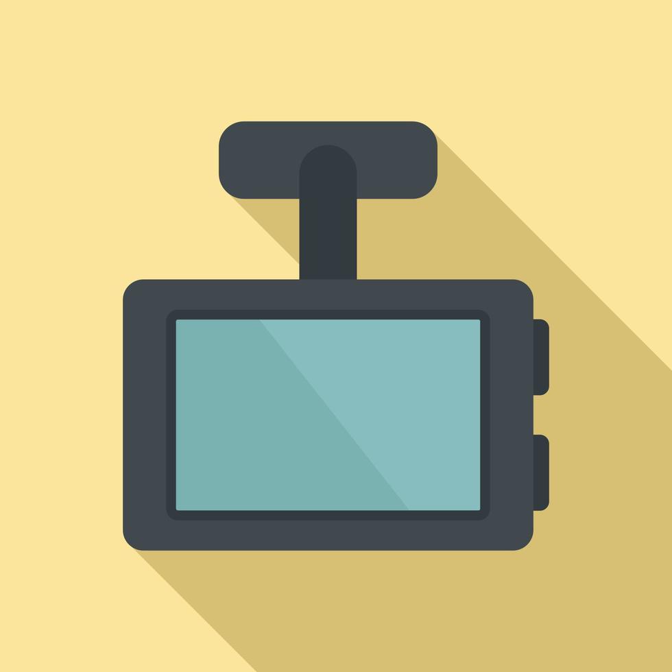 Vehicle dvr icon, flat style vector