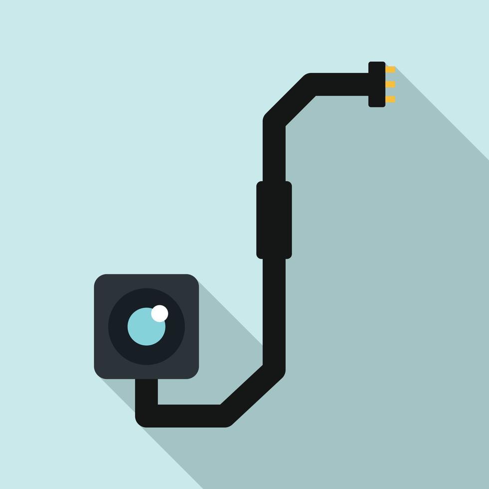 Broken phone camera icon, flat style vector