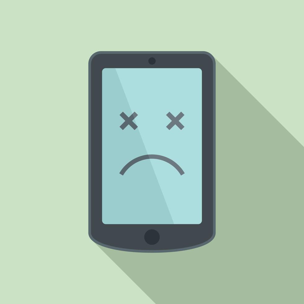 Broken mobile phone icon, flat style vector