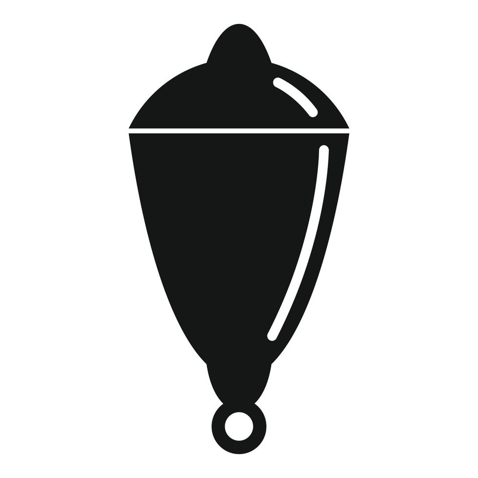 Bobber equipment icon, simple style vector