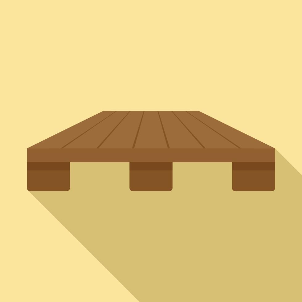 Wood pallet icon, flat style vector