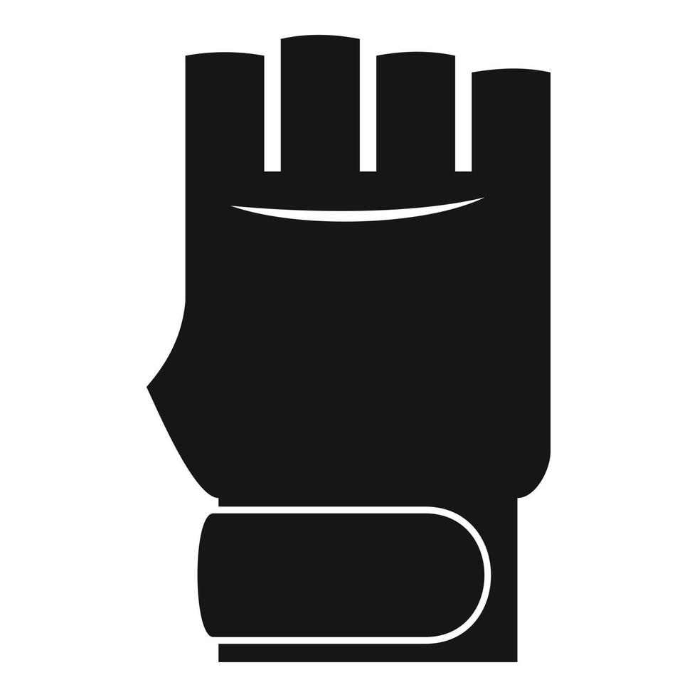 icono de guantes mma, estilo simple vector