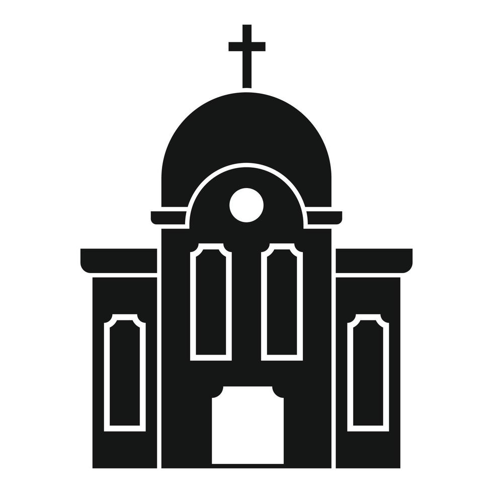 Christian church icon, simple style vector
