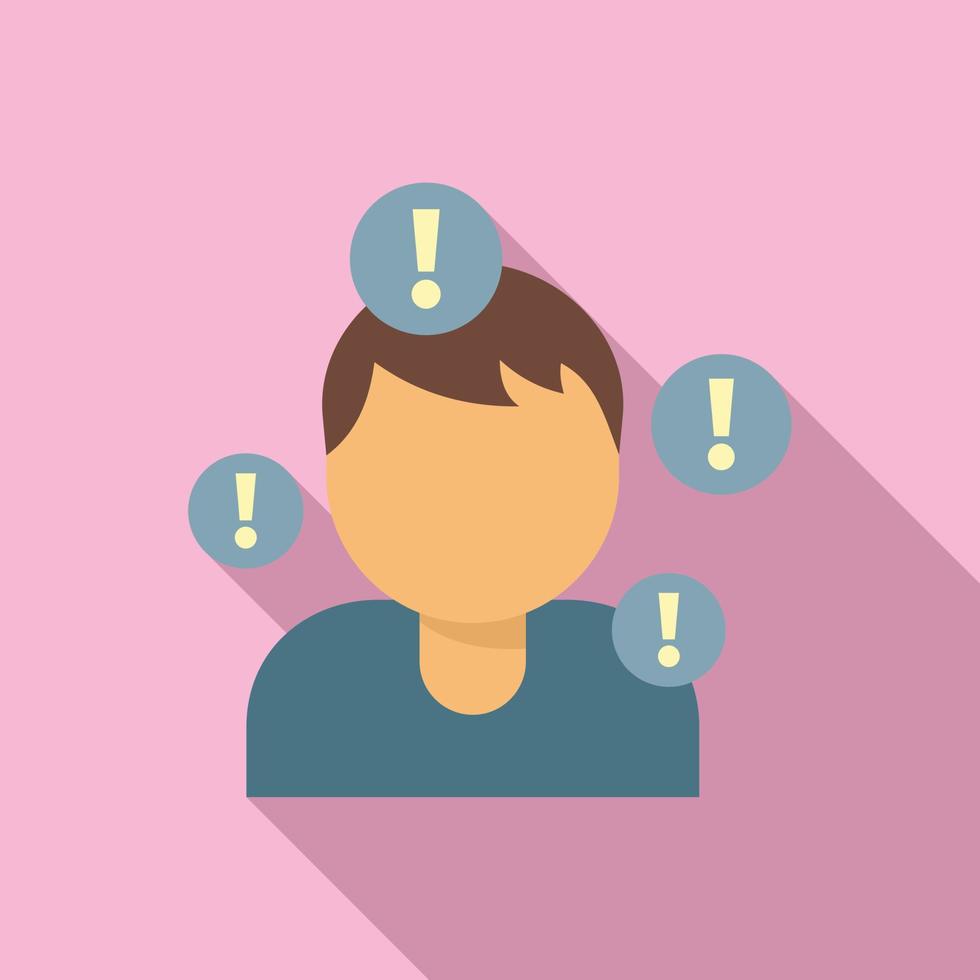 Life skills empathy icon, flat style vector