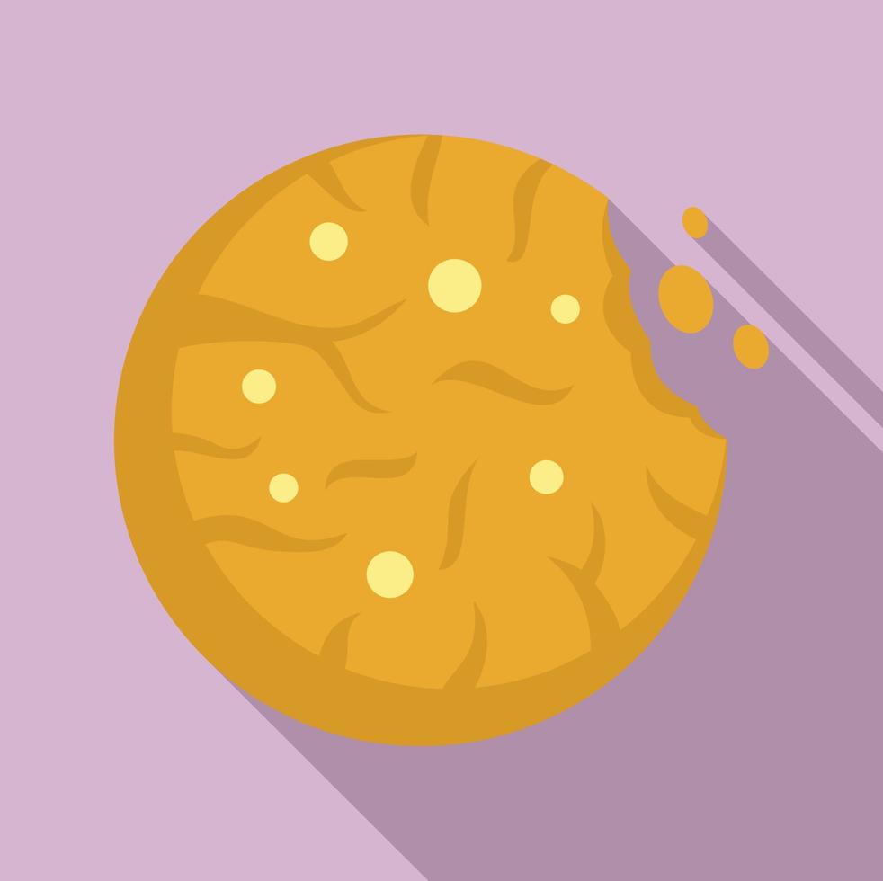 Swedish cookie icon, flat style vector