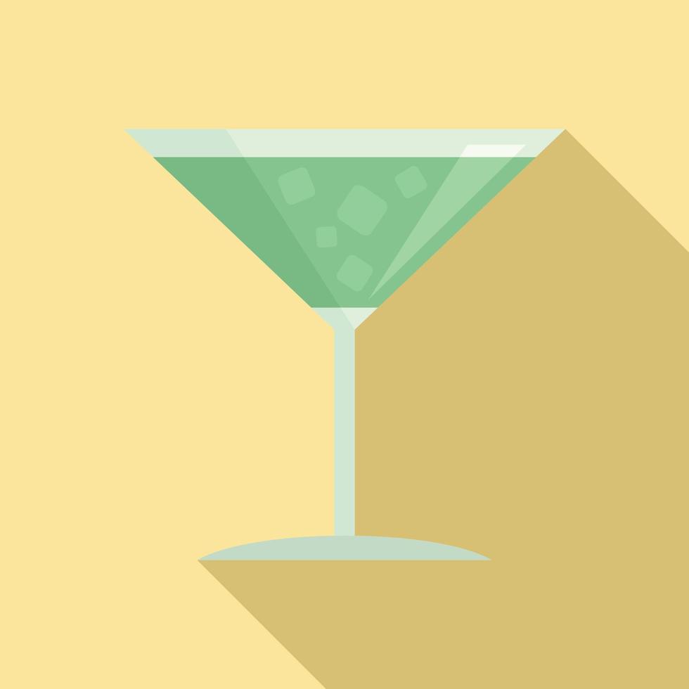 icono de cóctel margarita, estilo plano vector