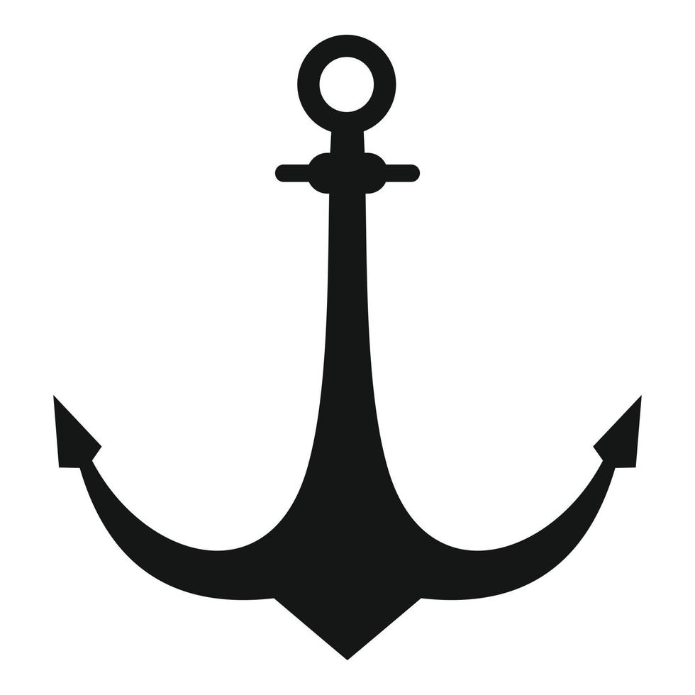 Anchor element icon, simple style vector