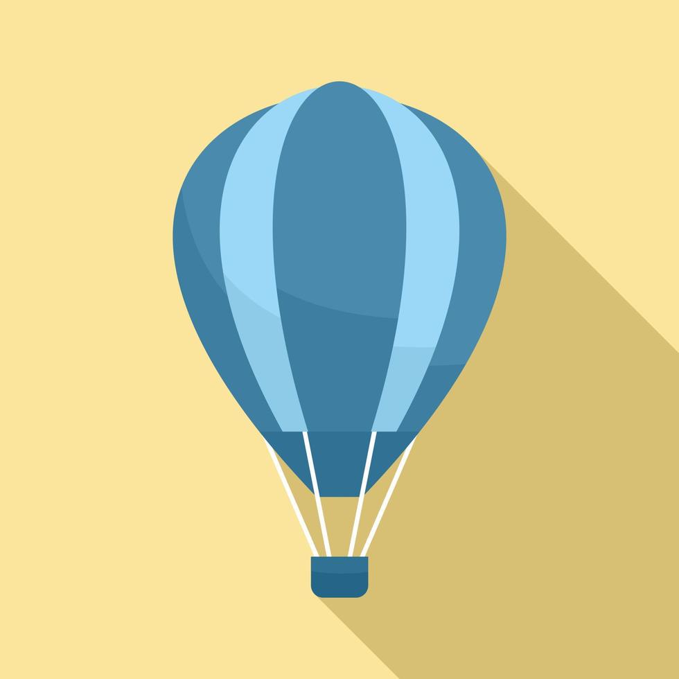 Retro air balloon icon, flat style vector