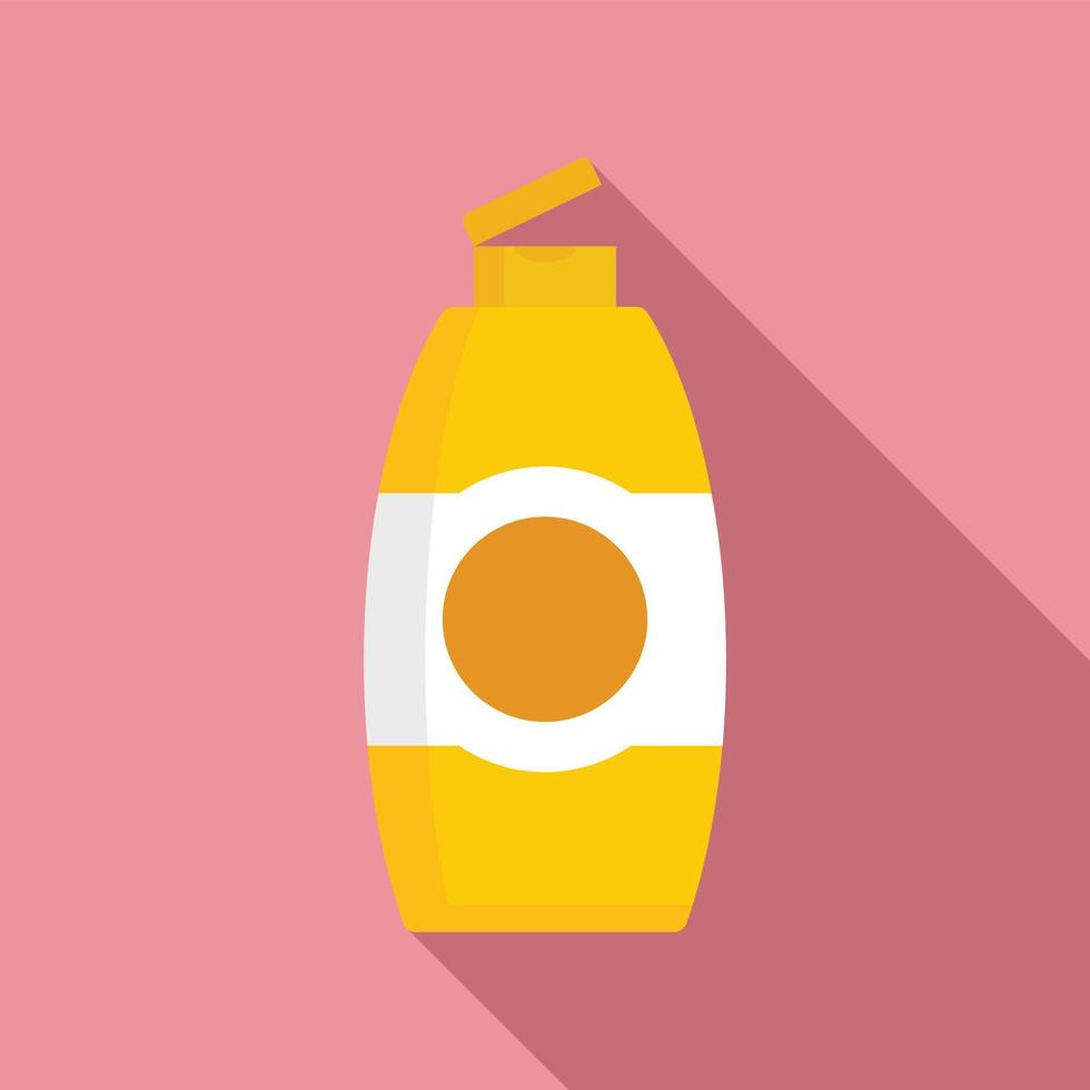 Used shampoo bottle icon, flat style vector