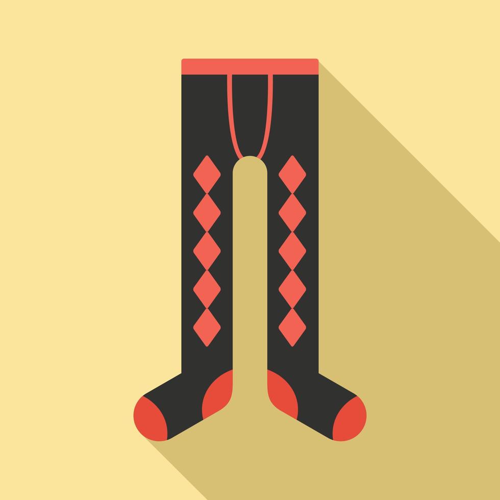 Winter tights icon, flat style vector