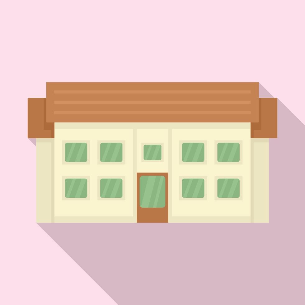 icono de cabaña residencial, estilo plano vector