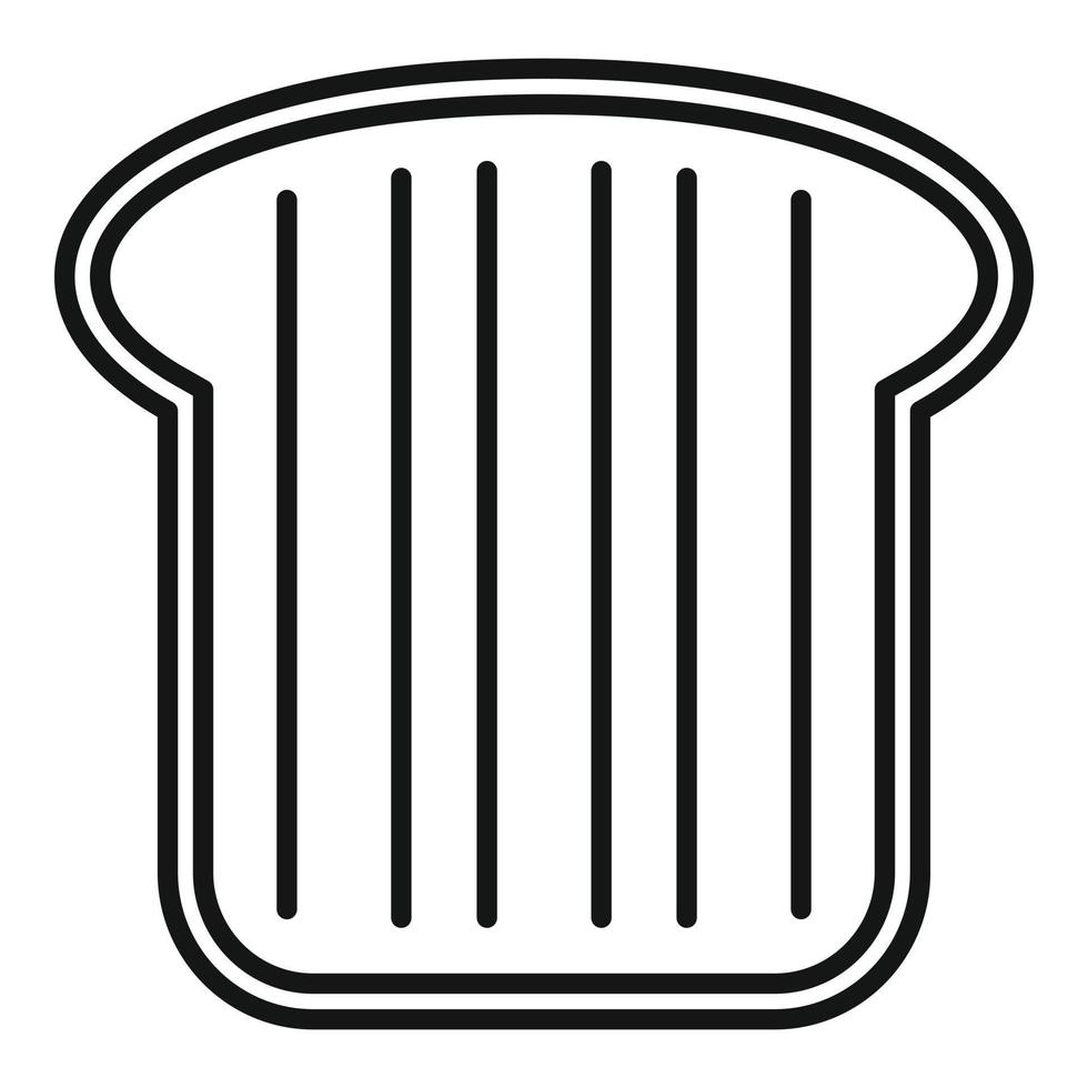 icono de tostadas de nutrición, estilo de esquema vector