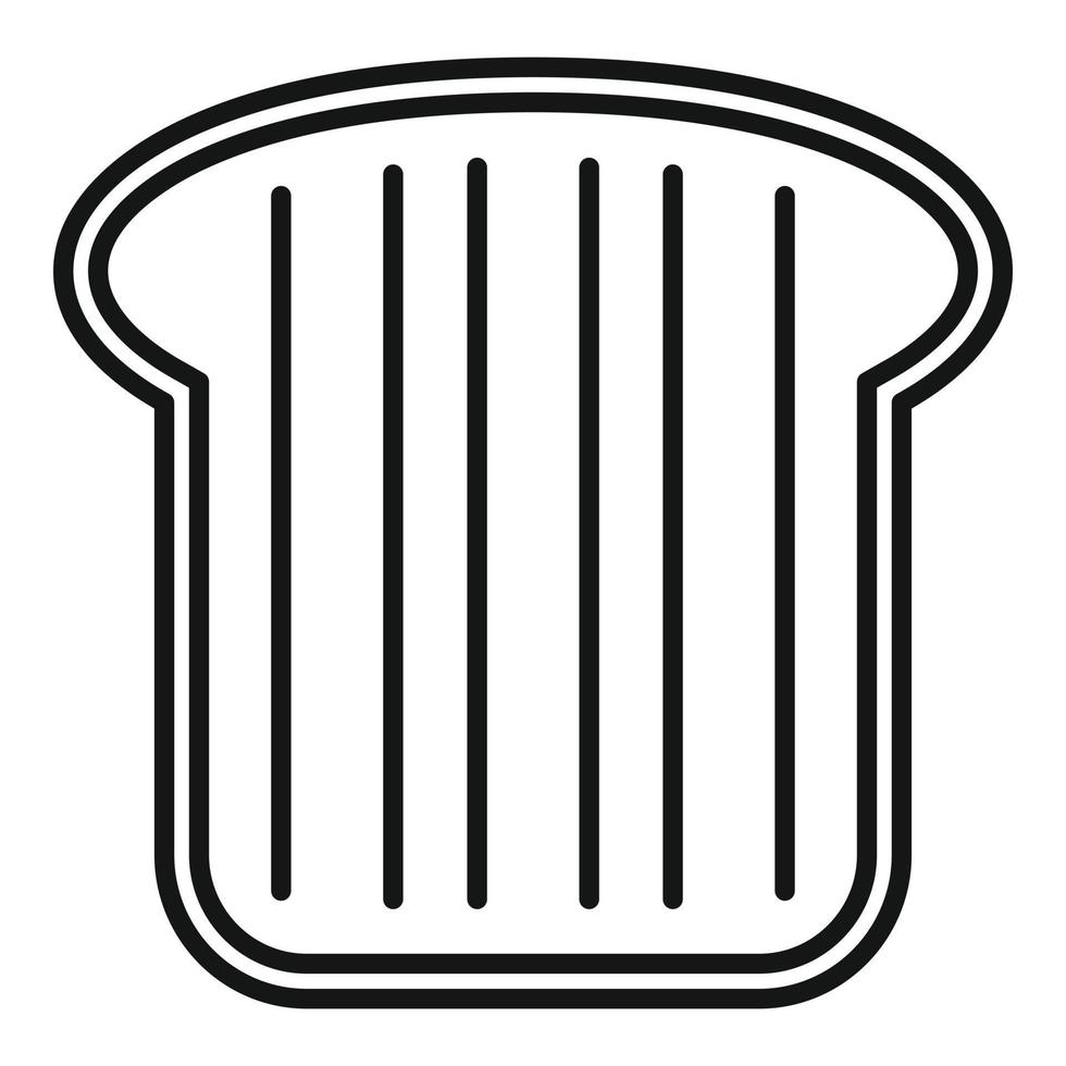 Nutrition toast icon, outline style vector