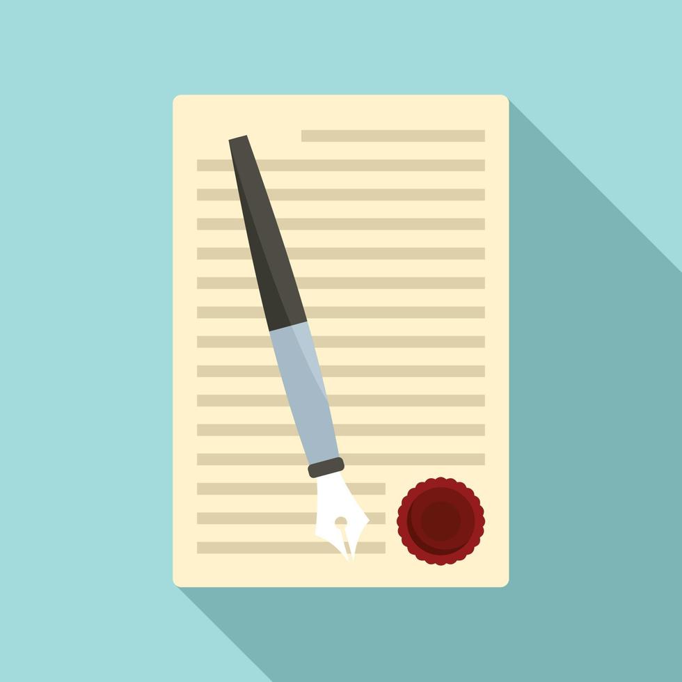 Legislation paper icon, flat style vector