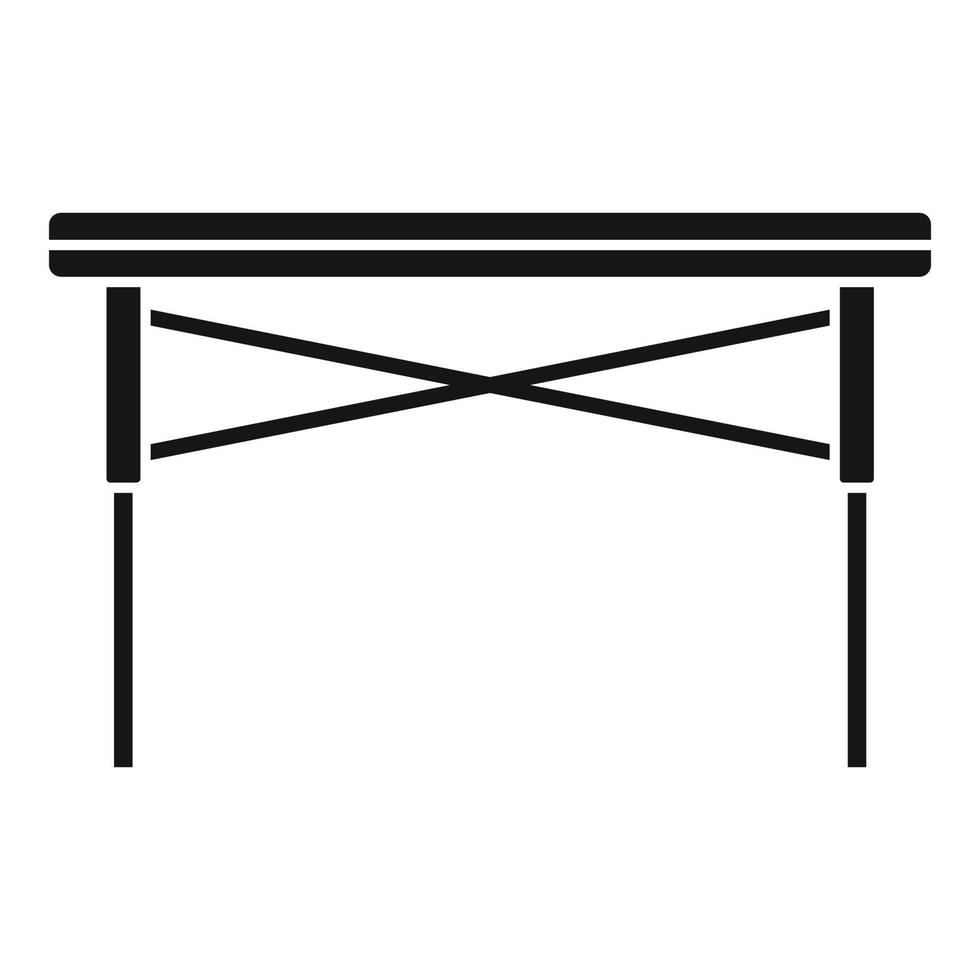 Folding fishing table icon, simple style vector