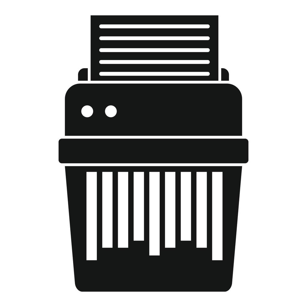 Shredder icon, simple style vector