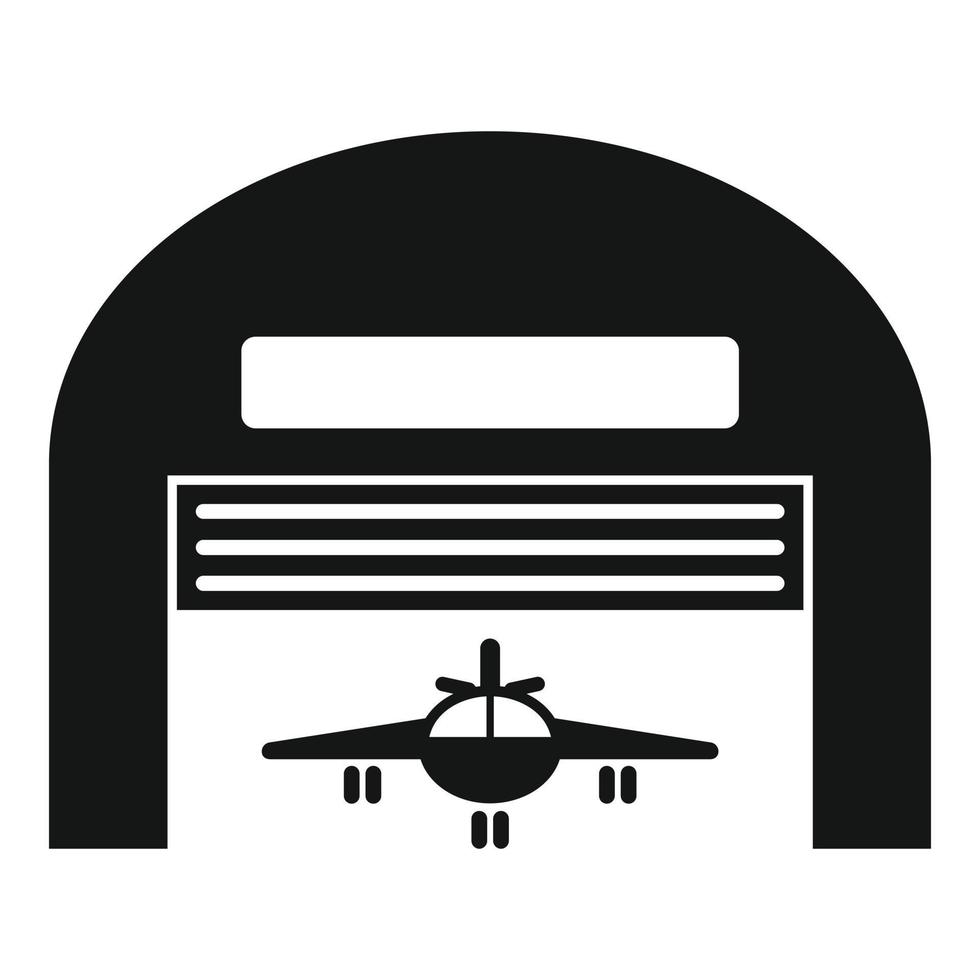 icono de hangar de fábrica, estilo simple vector