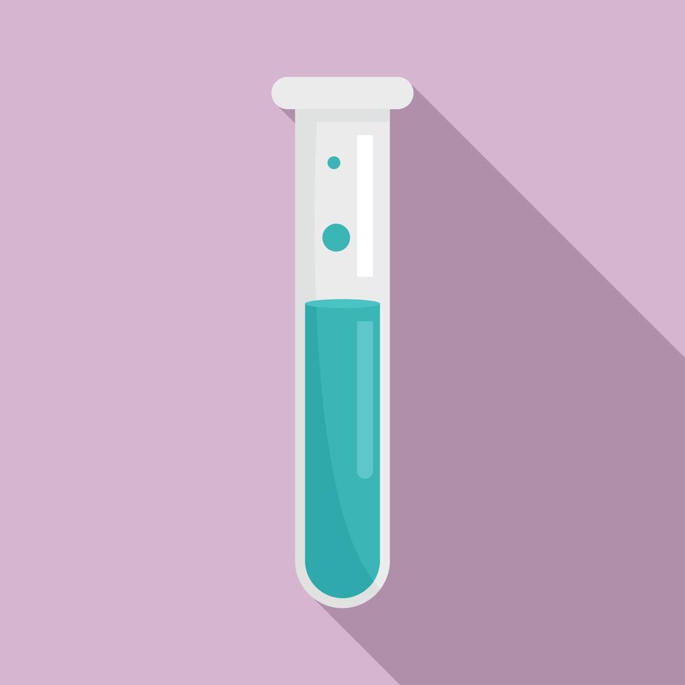 Boiling test tube icon, flat style vector