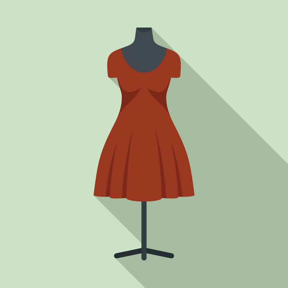 Dress mannequin icon, flat style vector