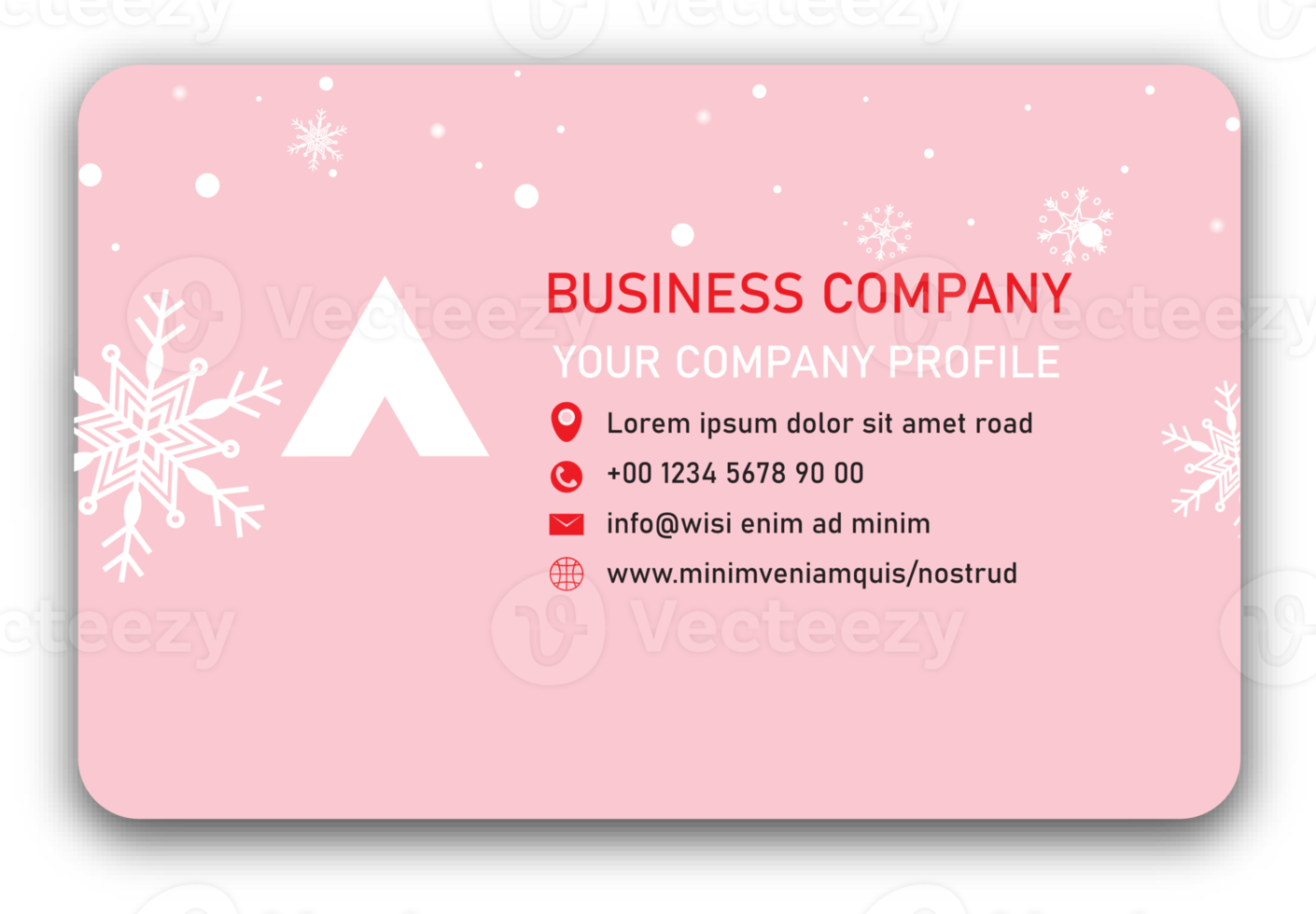 Professional business stationery items christmas template color styles layered png illustration