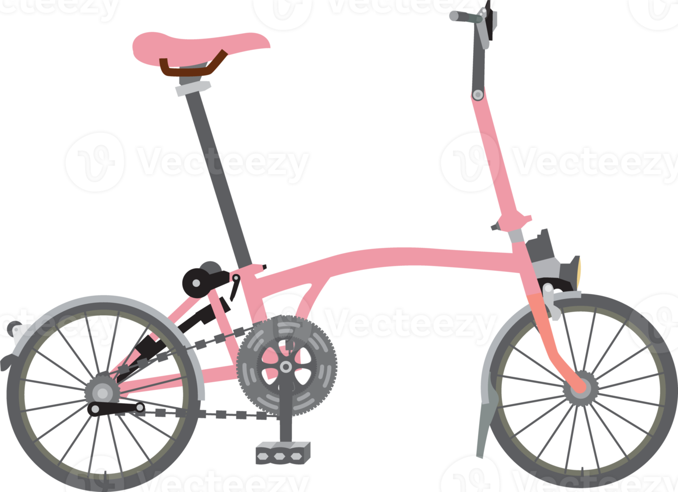 satz verschiedener arten von fahrrädern flache infografik png illustration bunt