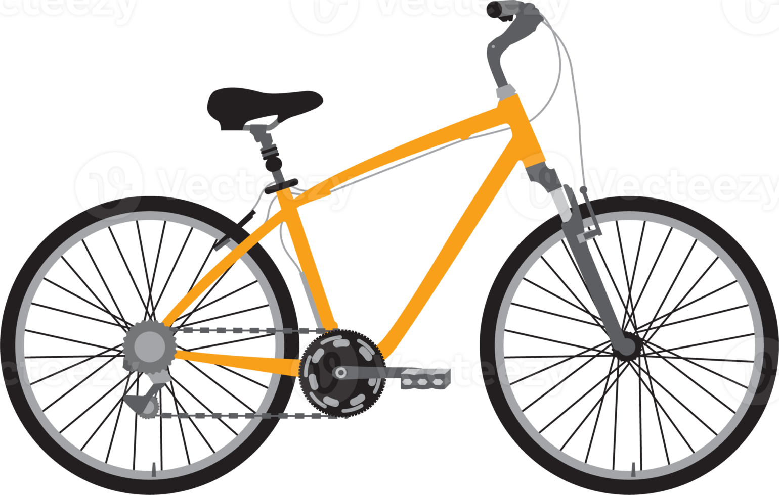 conjunto de diferentes tipos de bicicletas infografía plana ilustración png colorido