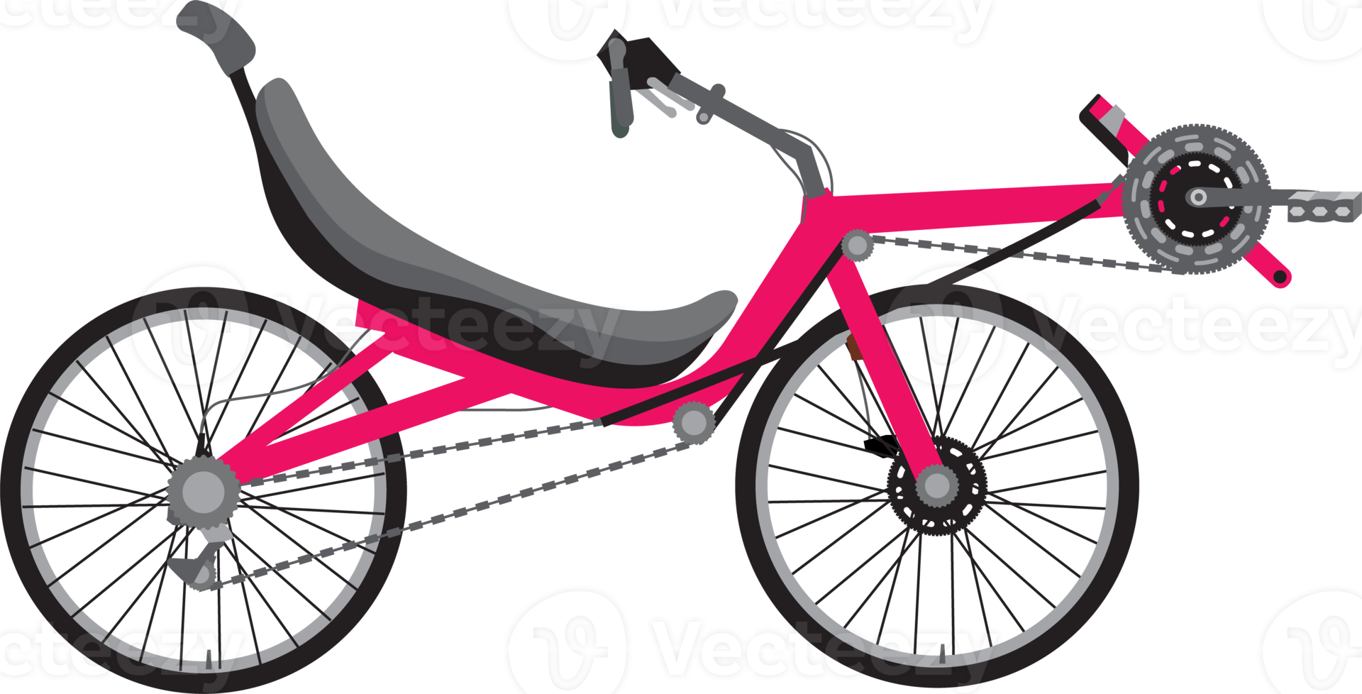 ensemble de différents types de vélos plat infographie png illustration colorée