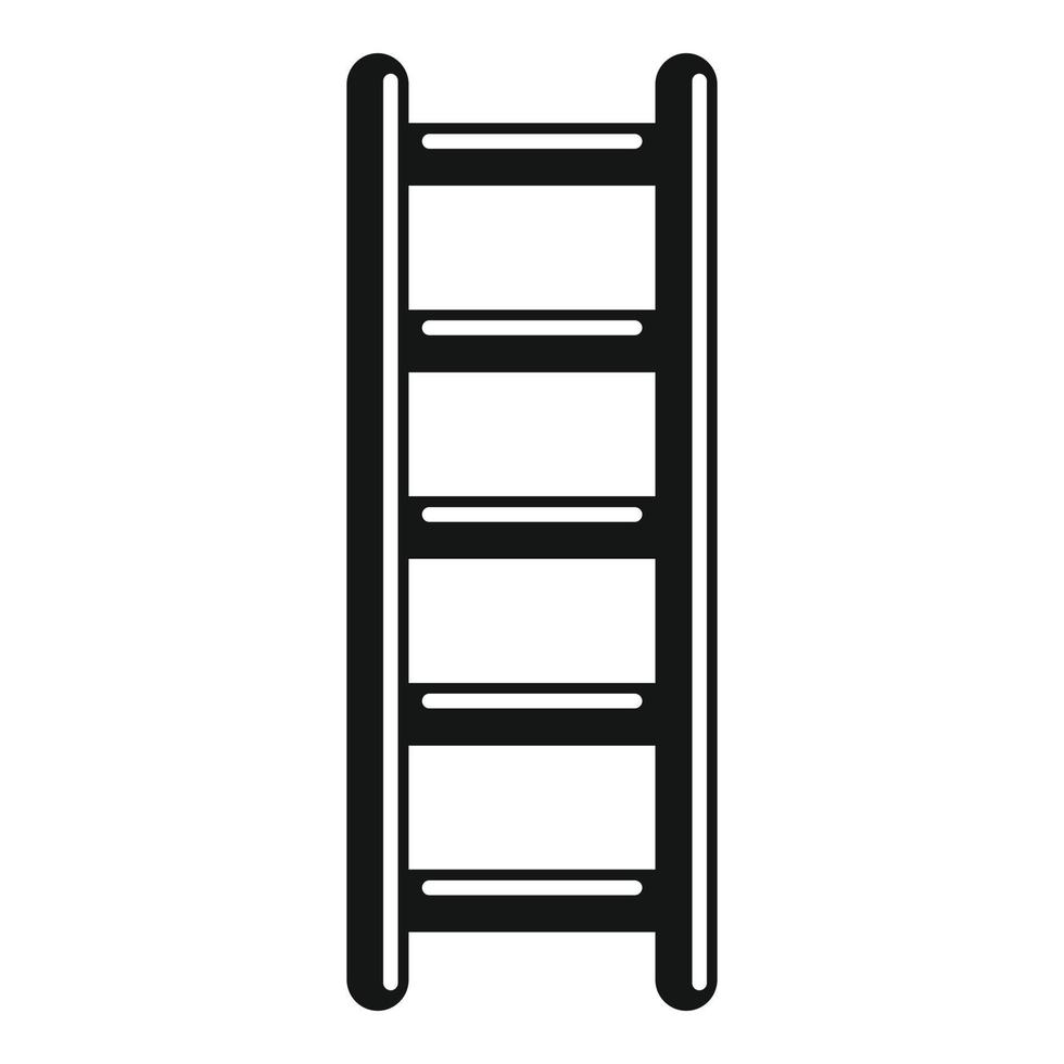 Metal ladder icon, simple style vector